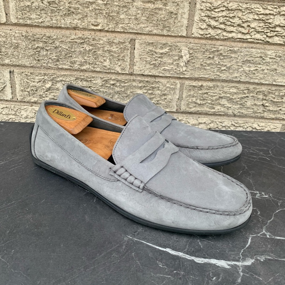 Bata suede lightweight gray loafers size 43. 10USA